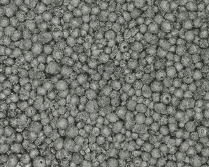 Granules of iodine marco flat lay