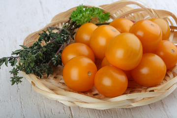 Yellow cherry tomato