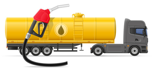 truck semi trailer delivery and transportation of fuel for trans