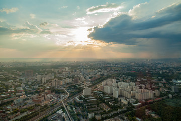 Fototapeta premium Birdseye view of Moscow