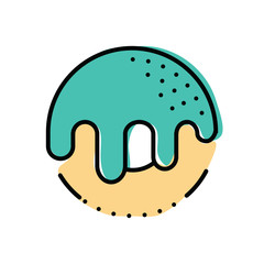 Donut icon flat icon
