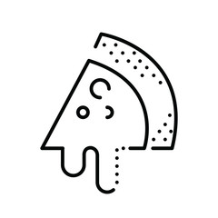 pizza slice  line icon