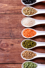 Cereals in ceramic bowls