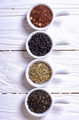 assortment of dry tea