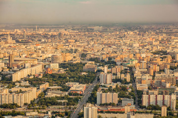 Birdseye view of Moscow