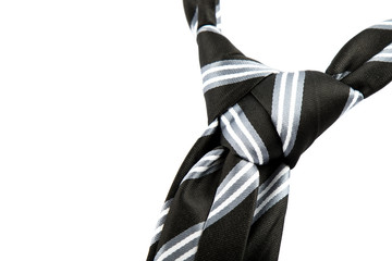 tie knot with stripes