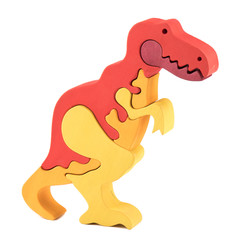 color wooden dino toy
