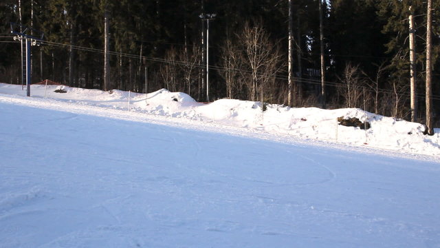 ski lift is moving