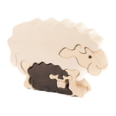 wooden toy lamb