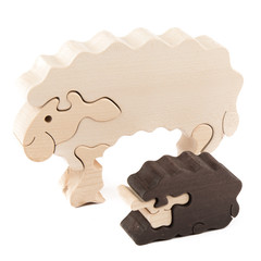 wooden toy lamb