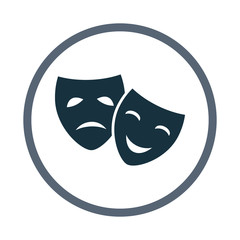 Drama and comedy masks icon