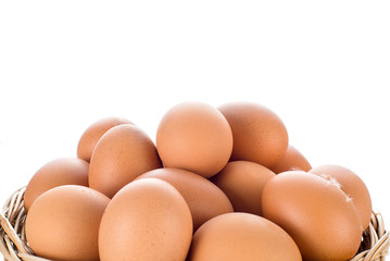 Egg collection isolated on white background