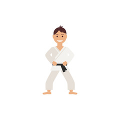 Illustration of karate boy