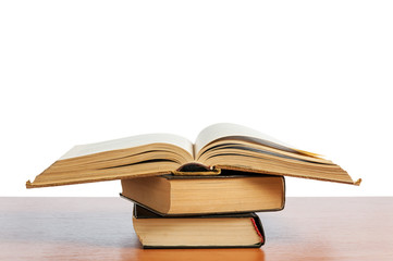 Old books on the shelf