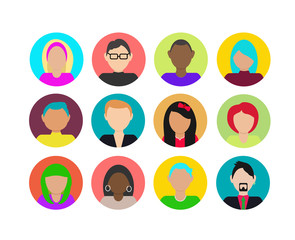 Set of people icons. Vector