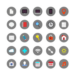 Flat web icons. Vector