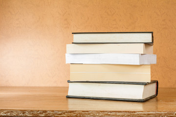 books on a table