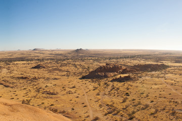 Fototapeta na wymiar Looking Over Savannah of Namib Desert.