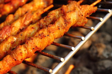 Grillen mit Holzkohlegrill