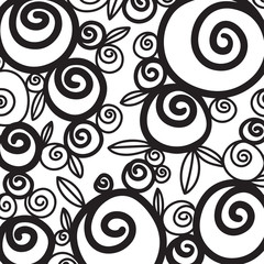 Floral monochrome background