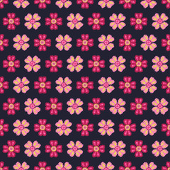 Seamless vector background with decorative flowers