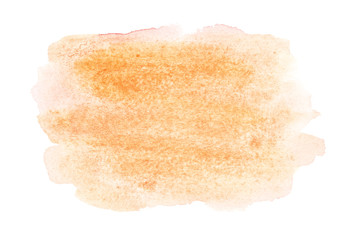 Fototapeta na wymiar Orange watercolor stain