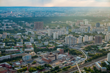 Birdseye view of Moscow