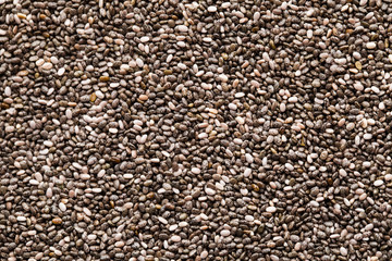 Chia seeds on the background.