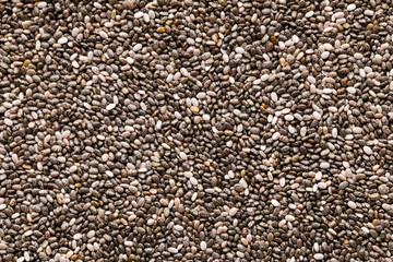 Chia seeds on the background.