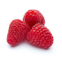Raspberry isolated on the white background.