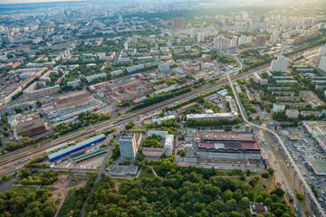 Fototapeta na wymiar Birdseye view of Moscow