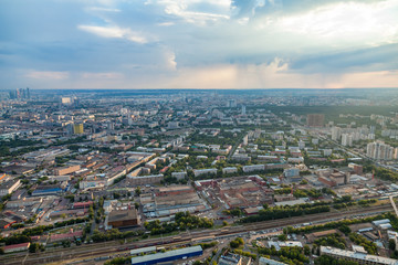 Fototapeta na wymiar Birdseye view of Moscow