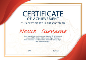 Fototapeta premium certificate template,diploma ,A4 size ,vector