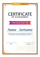 certificate template,diploma ,A4 size ,vector