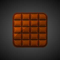 square food chocolate  icons, vector