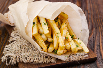 French fries with dill