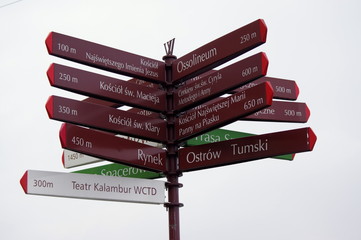 wrocław - tablica turystyczna