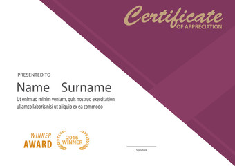 certificate template,diploma layout,A4 size ,vector