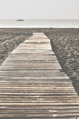 Beach and wooden trail. © Deyan Georgiev