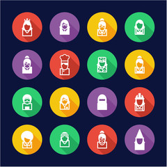 Avatar Icons Set 6 Flat Design Circe