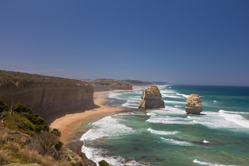 Obraz premium Limestone stacks in Port Campbell National Park