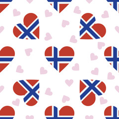 Bouvet Island independence day seamless pattern. Patriotic count