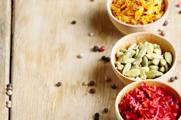 Spices on the table