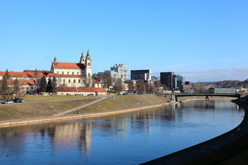 Fototapeta na wymiar Vilnius,right shore of the Neris