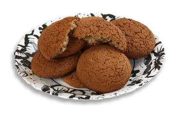 Pile cookies on a dish