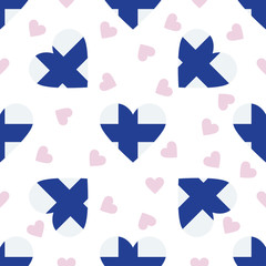 Finland independence day seamless pattern. Patriotic country fla