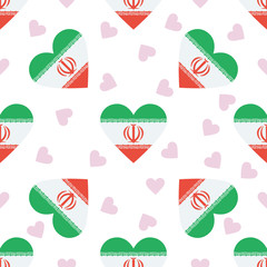 Iran independence day seamless pattern. Patriotic country flag b