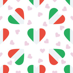 Italy independence day seamless pattern. Patriotic country flag