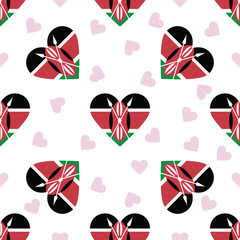 Kenya independence day seamless pattern. Patriotic country flag