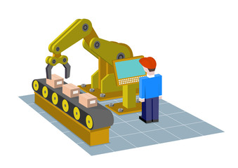 conveyor line packing of production flat style